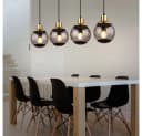 GLOBO LIGHTING Hängeleuchte Rauchglas Schwarz Modern Bild 3
