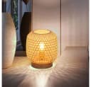 GLOBO LIGHTING Kugelleuchte Bambus E27 Tischleuchte Braun Bild 4