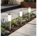 GLOBO LIGHTING LED Solarleuchte Edelstahl 3er Set Bild 5