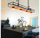 GLOBO LIGHTING Hängeleuchte Holzleuchte Deckenleuchte Wohnzimmer Bild 1