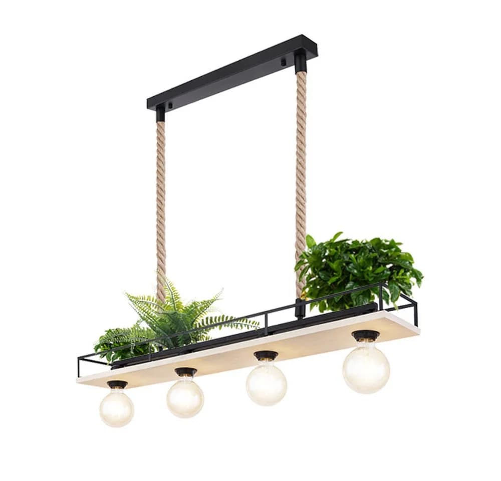 GLOBO LIGHTING Hängeleuchte Holzleuchte Deckenleuchte Wohnzimmer - Bild 2