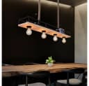 GLOBO LIGHTING Hängeleuchte Holzleuchte Deckenleuchte Wohnzimmer Bild 4