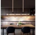 GLOBO LIGHTING Hängeleuchte Holzleuchte Deckenleuchte Wohnzimmer Bild 5