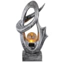 GLOBO LIGHTING Solarleuchte Silber LED Warmweiß Crackle Optik Bild 1