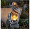 GLOBO LIGHTING Solarleuchte Silber LED Warmweiß Crackle Optik Bild 2