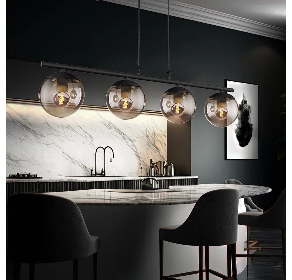 GLOBO LIGHTING Hängeleuchte Kugel Design Decken Pendel Leuchte Rauch - Bild 4