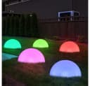 GLOBO LIGHTING 5x RGB LED Solarleuchte Halbkugel Garten Schwarz/Weiß Bild 4