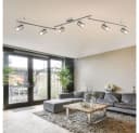 GLOBO LIGHTING Deckenspot 6-flammig silber Metall beweglich Bild 3