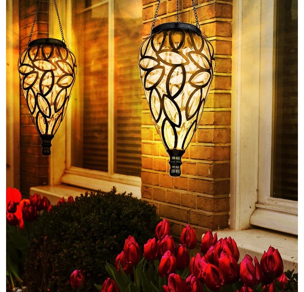 GLOBO LIGHTING Solarleuchte LED Hängeleuchte Warmweiß Tropfen Design - Bild 3