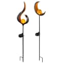 GLOBO LIGHTING Solarleuchte Flamme & Mond Design Warmweiß Bild 1