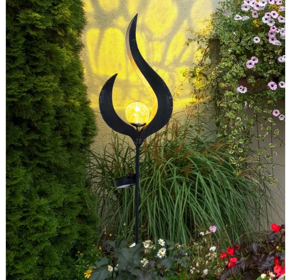 GLOBO LIGHTING Solarleuchte Flamme & Mond Design Warmweiß - Bild 5