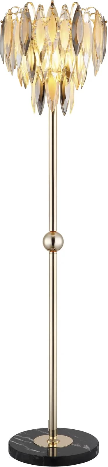 Stehleuchte ELINOR Goldfarben Marmor Metall GLOBO Lighting