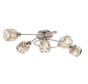 GLOBO LIGHTING Deckenlampe 5x E14 Glaskristall Chrom Silber Bild 1