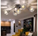 GLOBO LIGHTING Deckenlampe 5x E14 Glaskristall Chrom Silber Bild 3