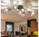 GLOBO LIGHTING Deckenlampe 5x E14 Glaskristall Chrom Silber Bild 4