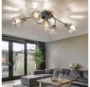 GLOBO LIGHTING Deckenlampe 5x E14 Glaskristall Chrom Silber Bild 5