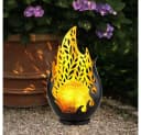 GLOBO LIGHTING LED Solarleuchte Schwarz/Gold Warmweiß IP44 Bild 4