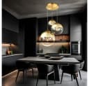 GLOBO LIGHTING LED Pendelleuchte 3-flammig Glas Gold Bild 4