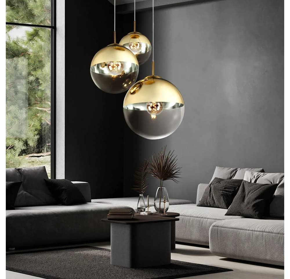 GLOBO LIGHTING LED Pendelleuchte 3-flammig Glas Gold - Bild 5