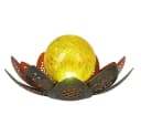 GLOBO LIGHTING Solar Gartenleuchte Lotus Blume Grün/Gold LED Bild 5