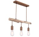 GLOBO LIGHTING LED Pendelleuchte 3-flammig Holz Metall Warmweiß Bild 1
