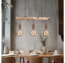 GLOBO LIGHTING LED Pendelleuchte 3-flammig Holz Metall Warmweiß Bild 2