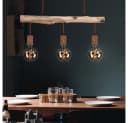 GLOBO LIGHTING LED Pendelleuchte 3-flammig Holz Metall Warmweiß Bild 5