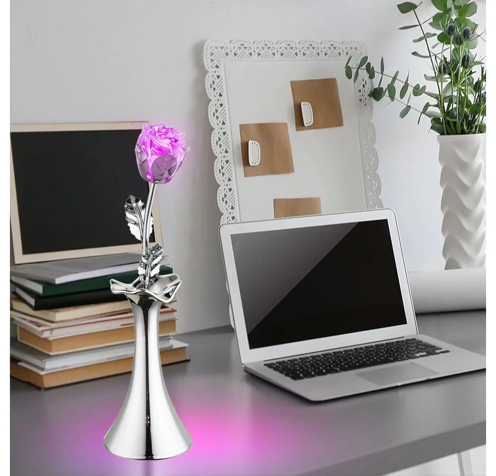 GLOBO LIGHTING LED Tischleuchte RGB Farbwechsel Acrylblüte