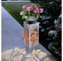 GLOBO LIGHTING Solar Gartenleuchte Silber Metall mit Pflanzschale Bild 4