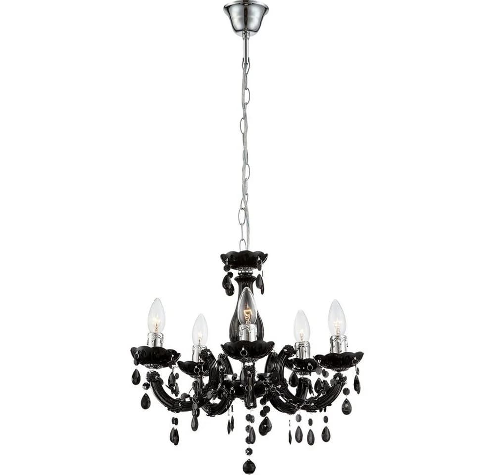 GLOBO LIGHTING Kronleuchter 5 Flammig Schwarz Hängeleuchte Esszimmer - Bild 2