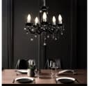 GLOBO LIGHTING Kronleuchter 5 Flammig Schwarz Hängeleuchte Esszimmer Bild 3