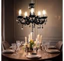 GLOBO LIGHTING Kronleuchter 5 Flammig Schwarz Hängeleuchte Esszimmer Bild 5