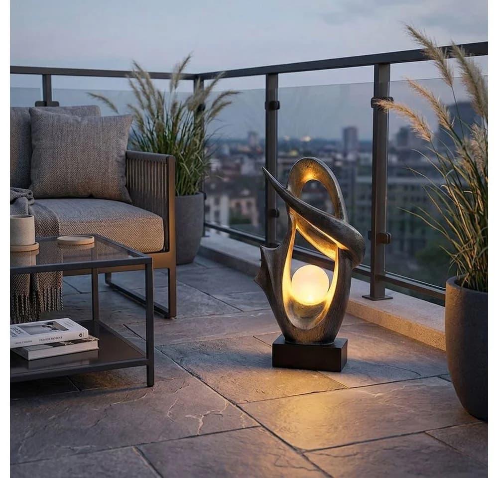 GLOBO LIGHTING LED Solarleuchte Feuer Effekt Garten Terrassen - Bild 3