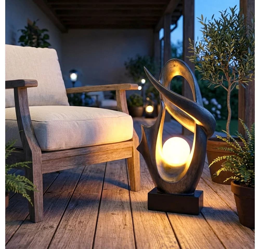 GLOBO LIGHTING LED Solarleuchte Feuer Effekt Garten Terrassen - Bild 4