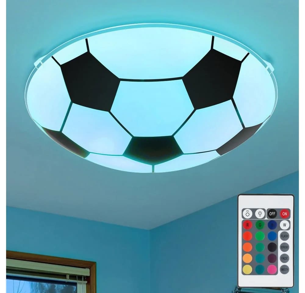 GLOBO LIGHTING Dekolicht LED Deckenleuchte Fußball Schwarz/Weiss Dimmbar - Bild 3