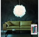 GLOBO LIGHTING Hängeleuchte Weiß mit Entenfedern und RGB LED Bild 4