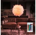 GLOBO LIGHTING Hängeleuchte Weiß mit Entenfedern und RGB LED Bild 5