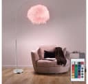 GLOBO LIGHTING LED Stehlampe Weiß Silber Höhenverstellbar mit RGB Fernbedienung Bild 1
