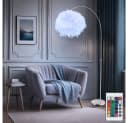 GLOBO LIGHTING LED Stehlampe Weiß Silber Höhenverstellbar mit RGB Fernbedienung Bild 3