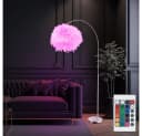 GLOBO LIGHTING LED Stehlampe Weiß Silber Höhenverstellbar mit RGB Fernbedienung Bild 4