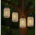 NOWA Solarleuchte 4er Set Orientalisch Weiß Metall Bild 1