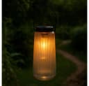 GLOBO LIGHTING LED Solarleuchte Schwarz Glas Warmweiß 2er Set Bild 5