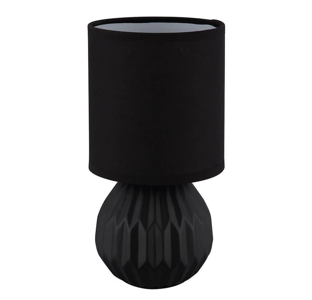 GLOBO LIGHTING Tischleuchte Keramik Stoff Schwarz 2er Set - Bild 3