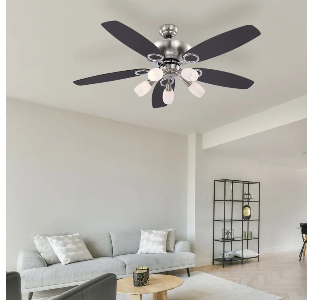 GLOBO LIGHTING Deckenventilator mit LED-Beleuchtung und wechselbaren Flügeln