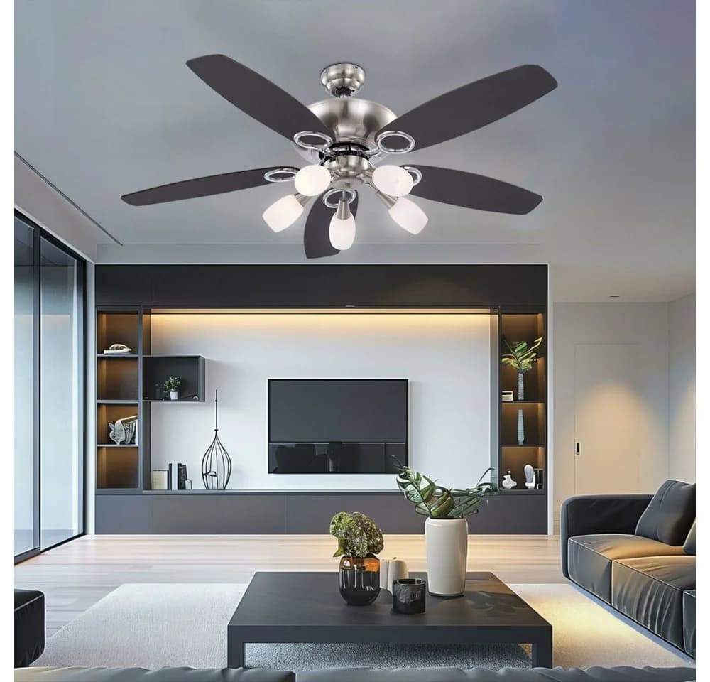 GLOBO LIGHTING Deckenventilator mit LED-Beleuchtung und wechselbaren Flügeln - Bild 4