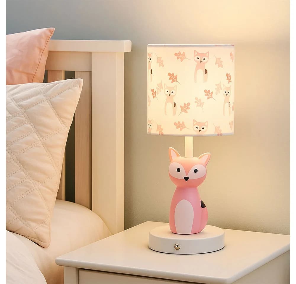GLOBO LIGHTING LED Tischleuchte Fuchs Rosa Touchdimmer Akku