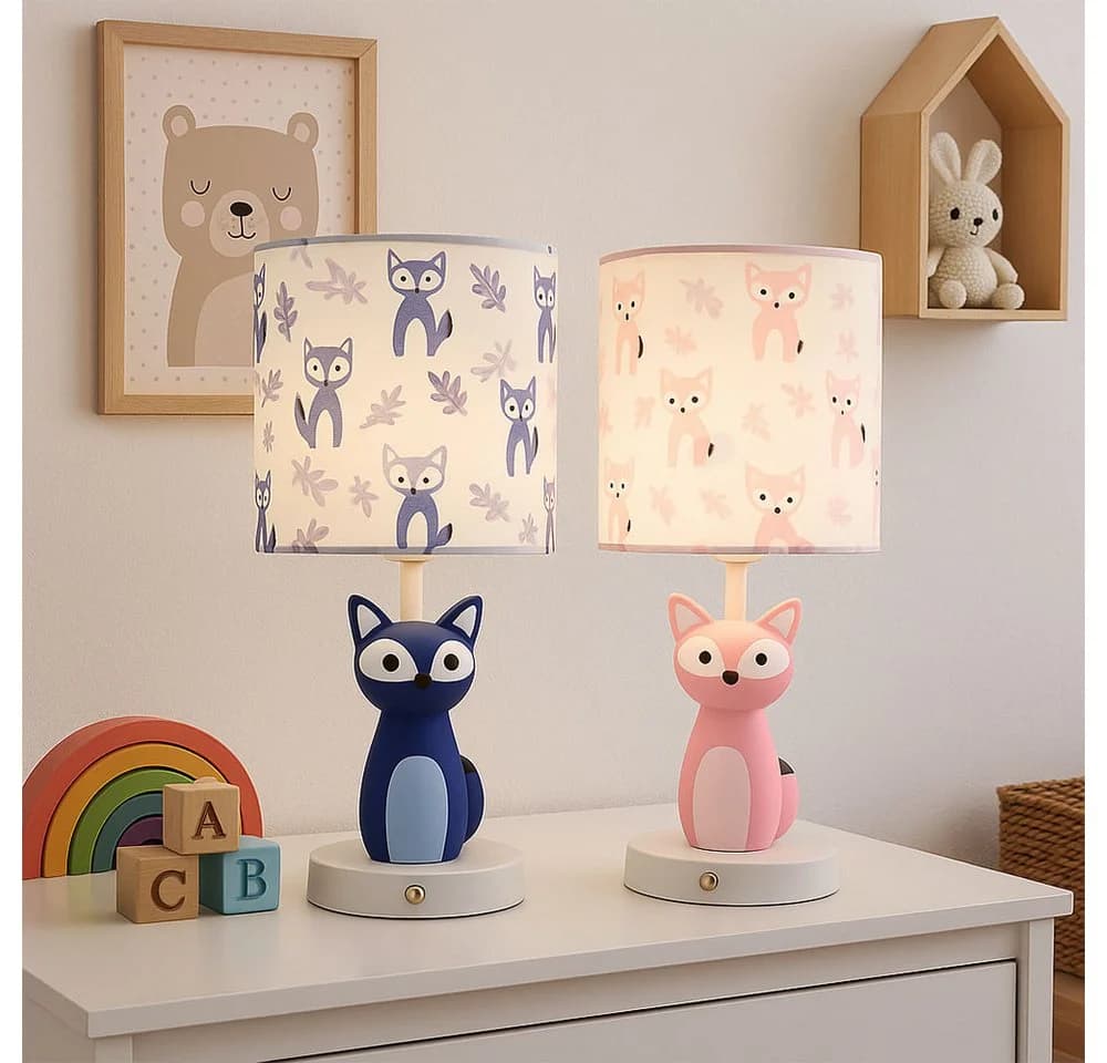 GLOBO LIGHTING LED Tischleuchte Fuchs Rosa Touchdimmer Akku - Bild 4