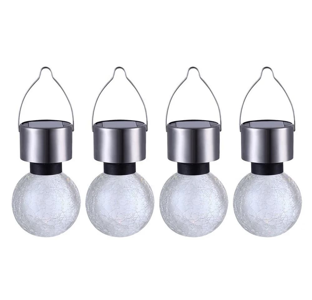 GLOBO LIGHTING Solarleuchte LED Kugel Crackle-Optik 4er Set - Bild 2
