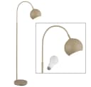 Moderne Stehlampe aus Metall in Sandfarben Bild 1