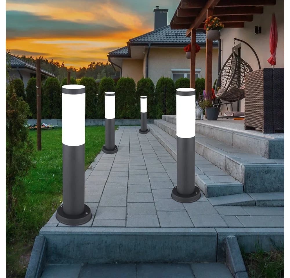 GLOBO LIGHTING 4x Außen Sockelleuchten Anthrazit IP44 - Bild 5